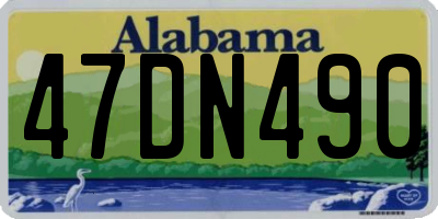 AL license plate 47DN490