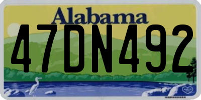 AL license plate 47DN492