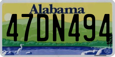AL license plate 47DN494