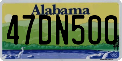 AL license plate 47DN500