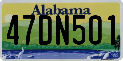AL license plate 47DN501