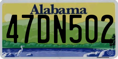 AL license plate 47DN502