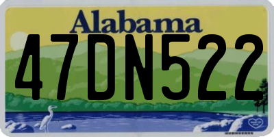 AL license plate 47DN522