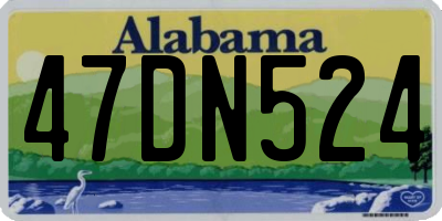 AL license plate 47DN524