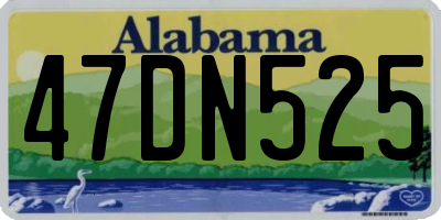 AL license plate 47DN525