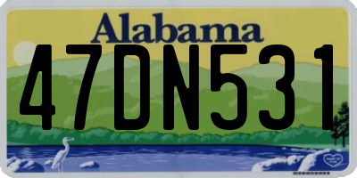 AL license plate 47DN531