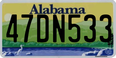 AL license plate 47DN533