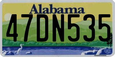 AL license plate 47DN535