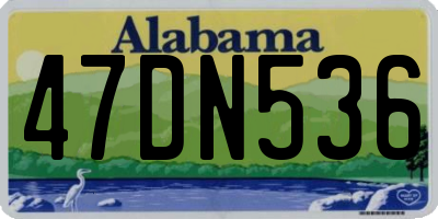 AL license plate 47DN536