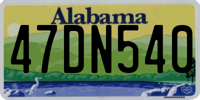AL license plate 47DN540