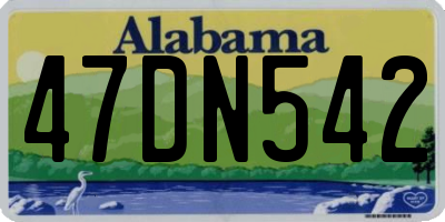 AL license plate 47DN542