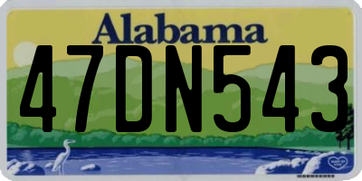 AL license plate 47DN543