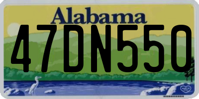 AL license plate 47DN550