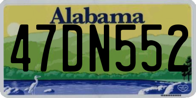 AL license plate 47DN552
