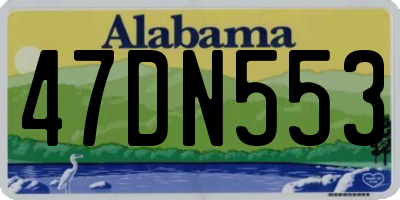 AL license plate 47DN553