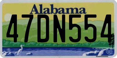 AL license plate 47DN554