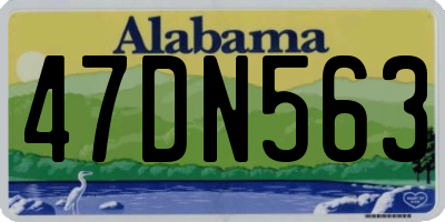 AL license plate 47DN563