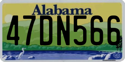 AL license plate 47DN566