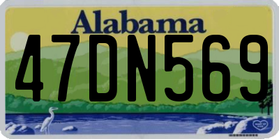 AL license plate 47DN569