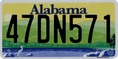 AL license plate 47DN571