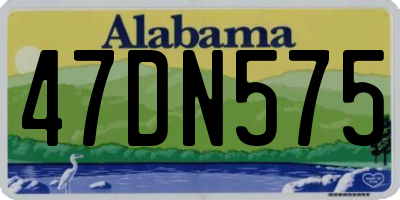 AL license plate 47DN575