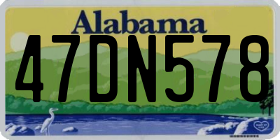 AL license plate 47DN578