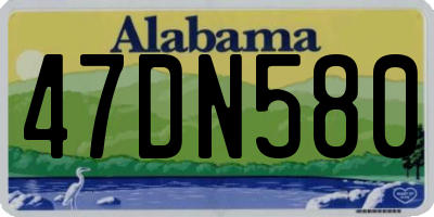 AL license plate 47DN580
