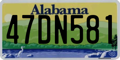 AL license plate 47DN581