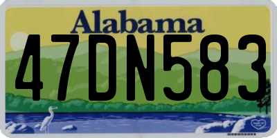 AL license plate 47DN583
