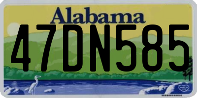 AL license plate 47DN585