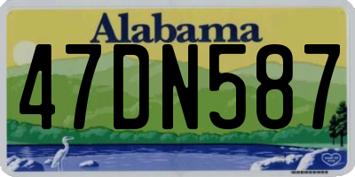AL license plate 47DN587