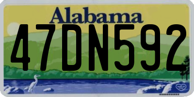 AL license plate 47DN592