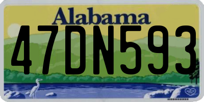 AL license plate 47DN593