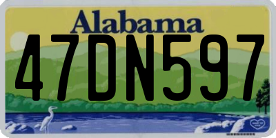 AL license plate 47DN597