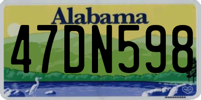 AL license plate 47DN598