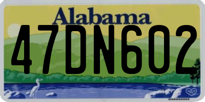 AL license plate 47DN602