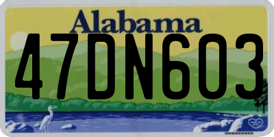 AL license plate 47DN603