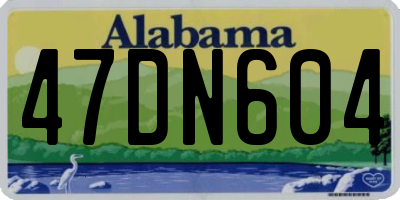 AL license plate 47DN604