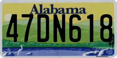 AL license plate 47DN618