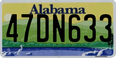 AL license plate 47DN633