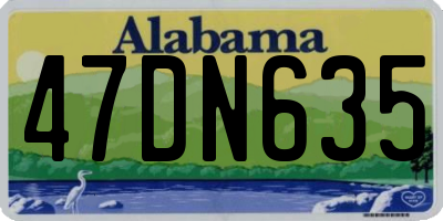 AL license plate 47DN635