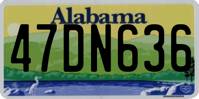 AL license plate 47DN636