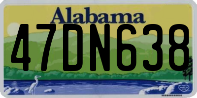 AL license plate 47DN638