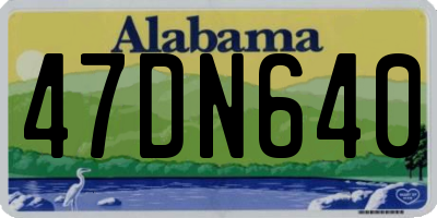AL license plate 47DN640