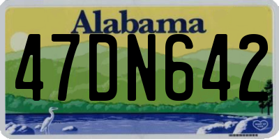 AL license plate 47DN642