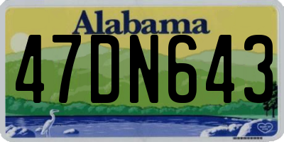 AL license plate 47DN643