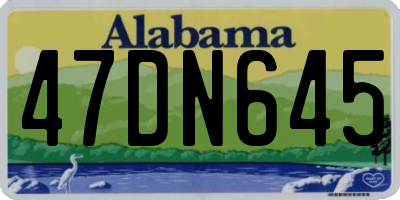 AL license plate 47DN645