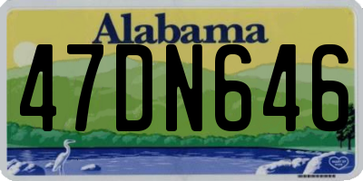 AL license plate 47DN646