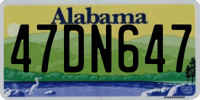 AL license plate 47DN647