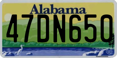 AL license plate 47DN650